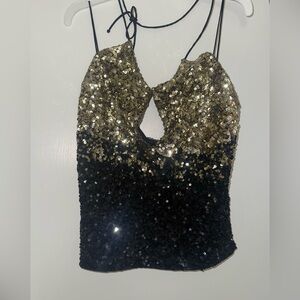 Victoria Royale vintage sequin Top New